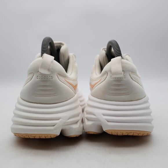 Hoka One One Bondi 8 Women's Size 8 B White Cantaloupe Athletic Running Sneakers - Picture 5 of 11